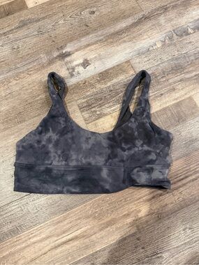lululemon athletica Black Tie-Dye Sports Bra with Scoop Neck